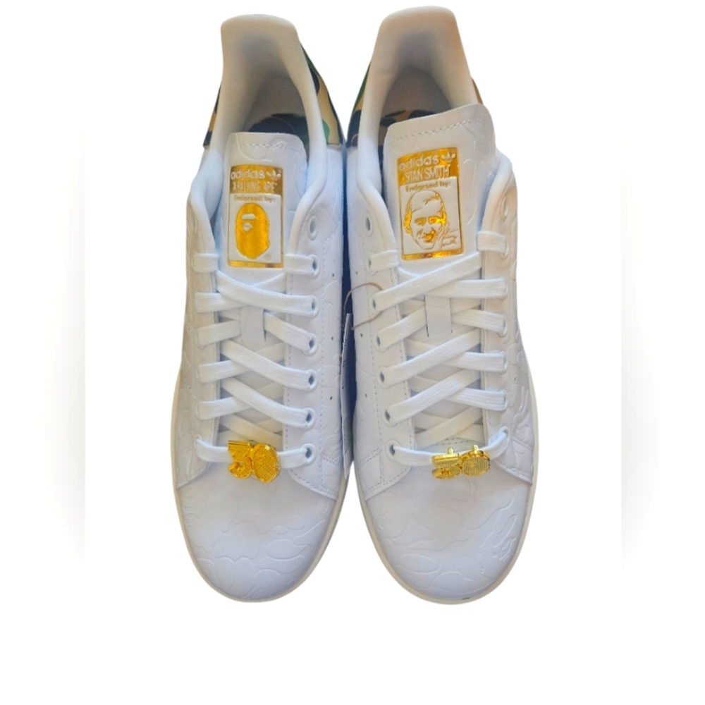 Men's Bape x Stan Smith Adidas '30th Anniversary. Limited Edison. Dust Bag. NWOT